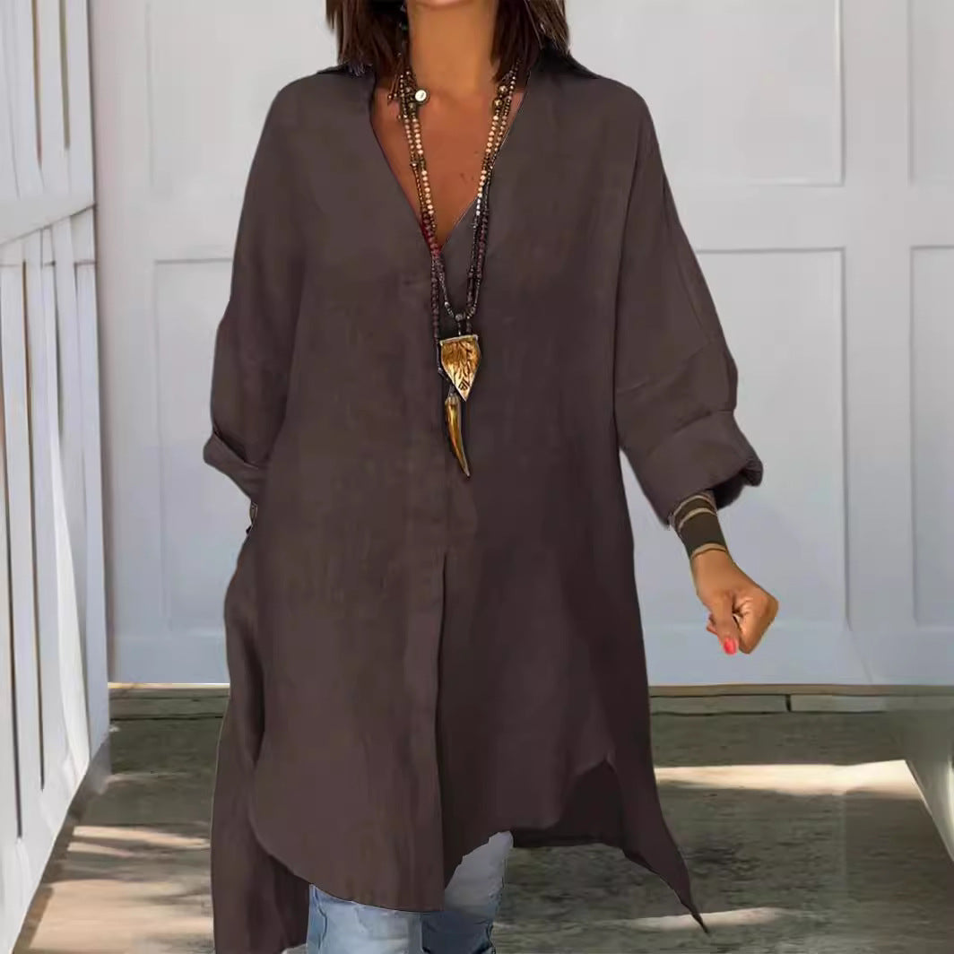 Rozalina - Stylish V-Neck Shirt