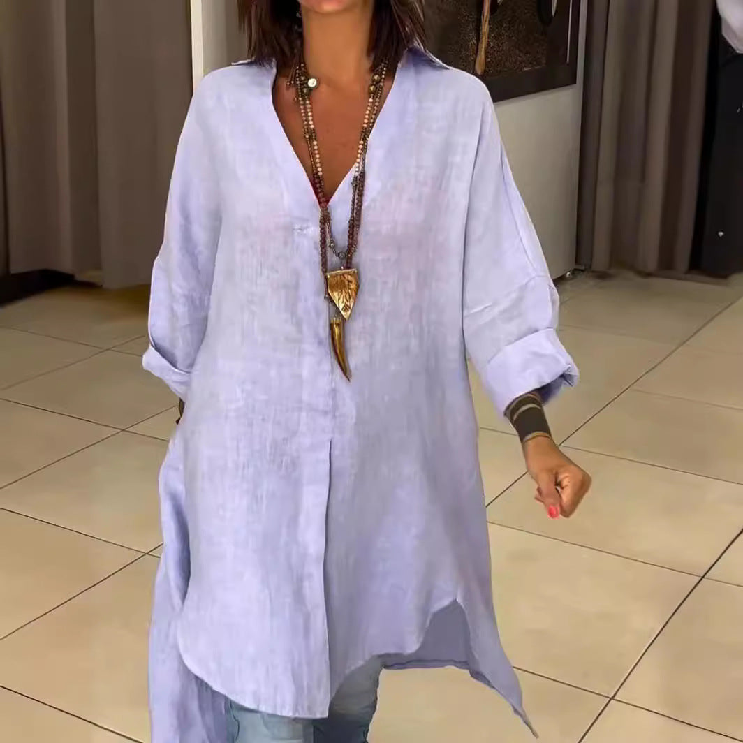 Rozalina - Stylish V-Neck Shirt