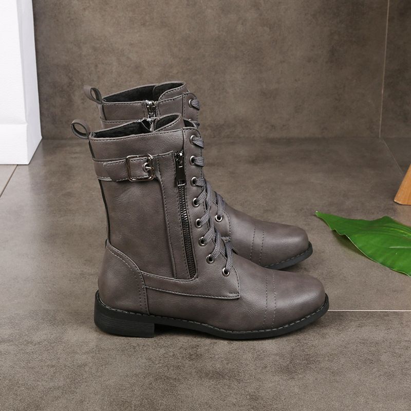 Eugenie - Side Zipper Orthopedic Leather Boots