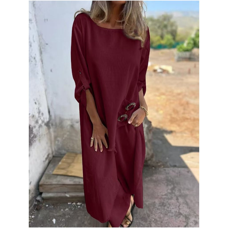 Yeliz – Elegant Cotton And Linen Two Piece Suit