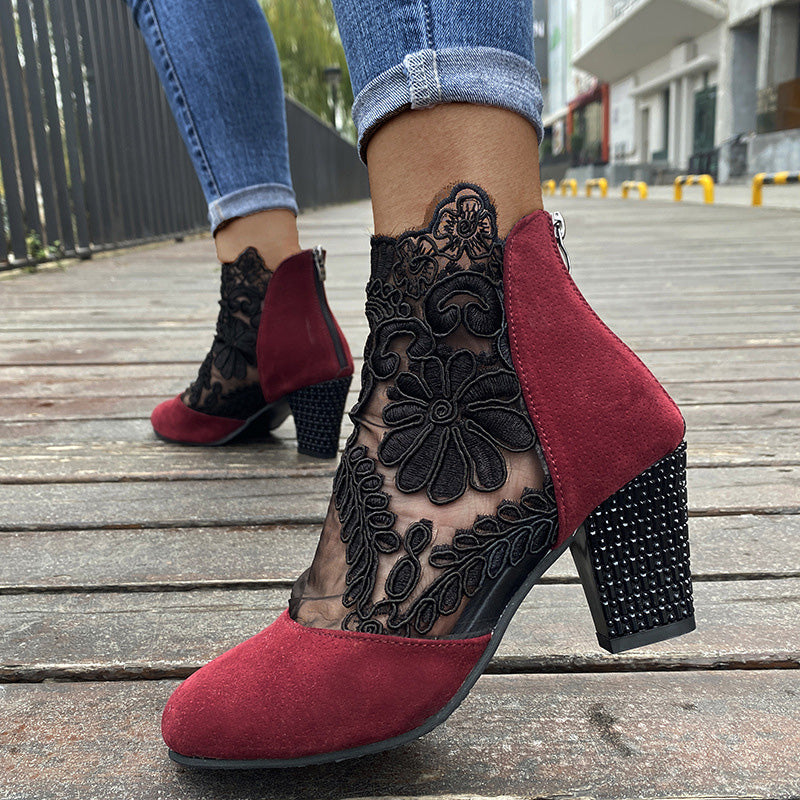 Janneke - Elegant Lace High Heel Shoes