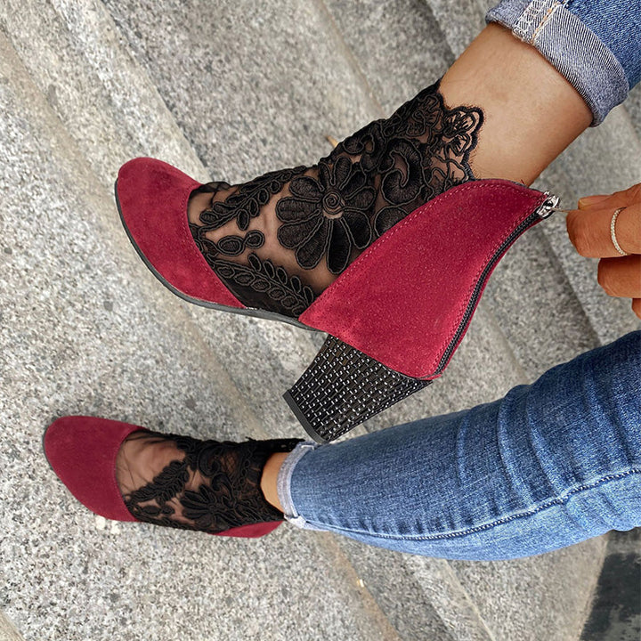 Janneke - Elegant Lace High Heel Shoes