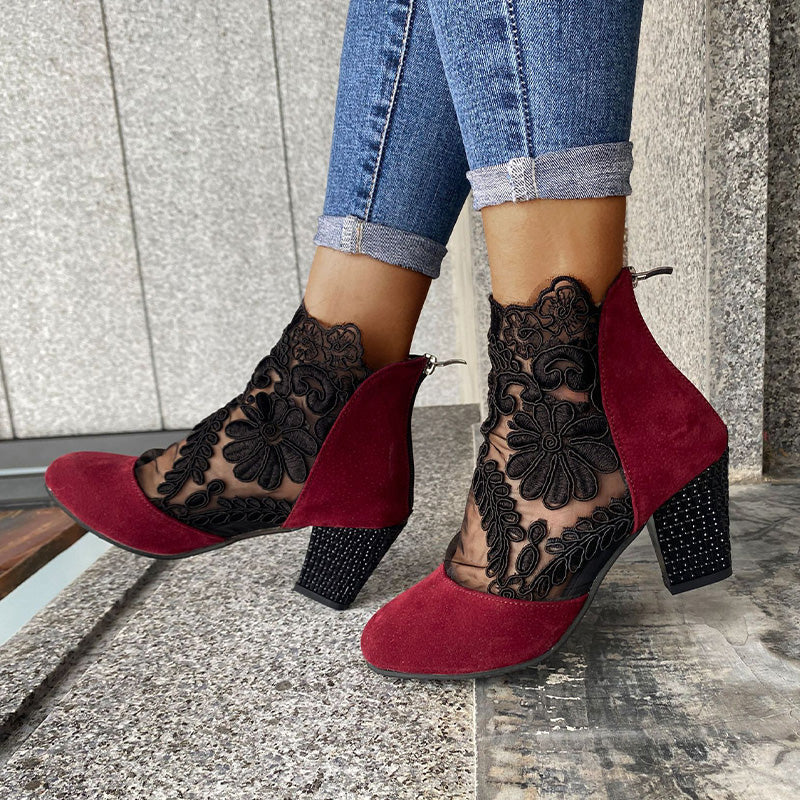 Janneke - Elegant Lace High Heel Shoes