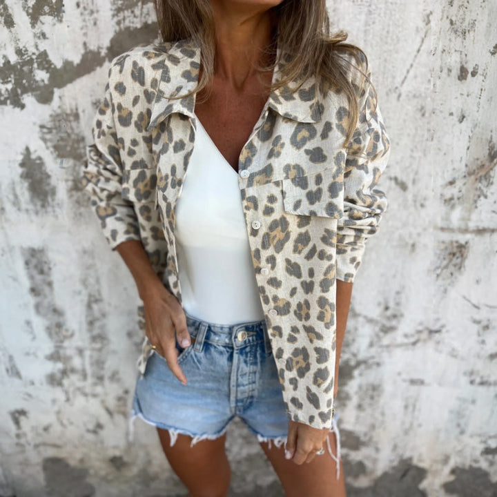 Leely - Printed Shirt With Collar And Long Sleeves