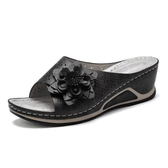 Pieterse - Orthopedic Wedge Sandals Floral Cutout