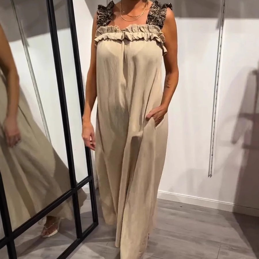 Fiola - Casual Sleeveless Maxi Dress with Pockets