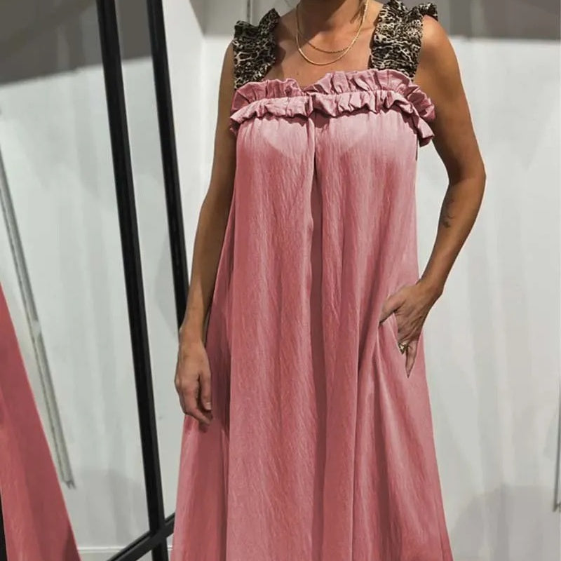 Fiola - Casual Sleeveless Maxi Dress with Pockets