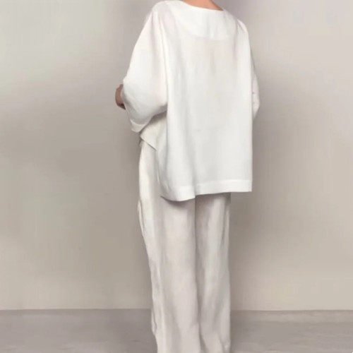 Ginevra - Comfortable Cotton And Linen Two-piece Set