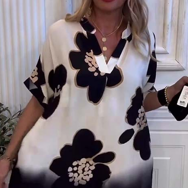 Chrysanthi - Fashionable Loose Floral Dress