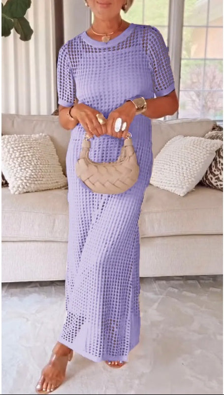 Jilena - Cut-Out Long Maxi Dress + Free Inner Dress