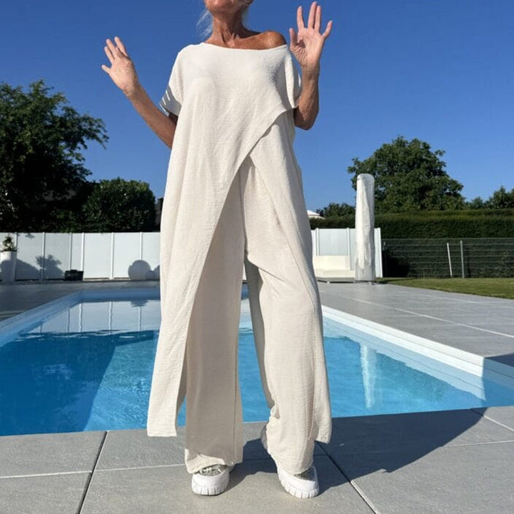 Shelagh - Off Shoulder Top And Pant Set