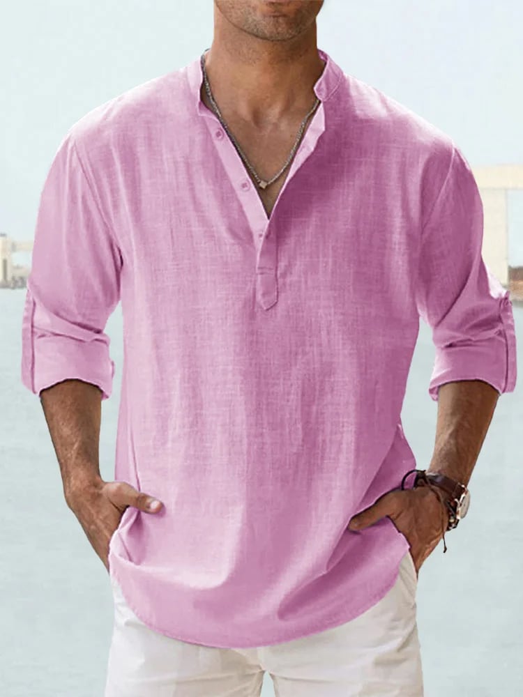 Eranga - Long Sleeved Cotton Linen Shirt