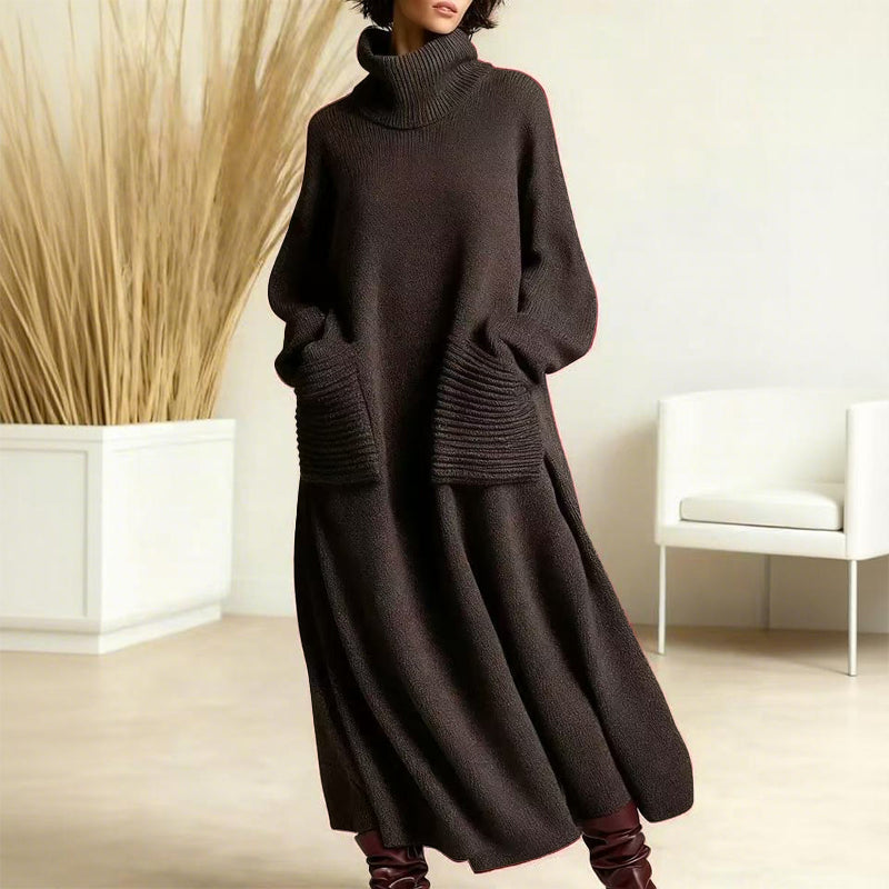 Keeti - Turtleneck Sweater Dress With Pockets