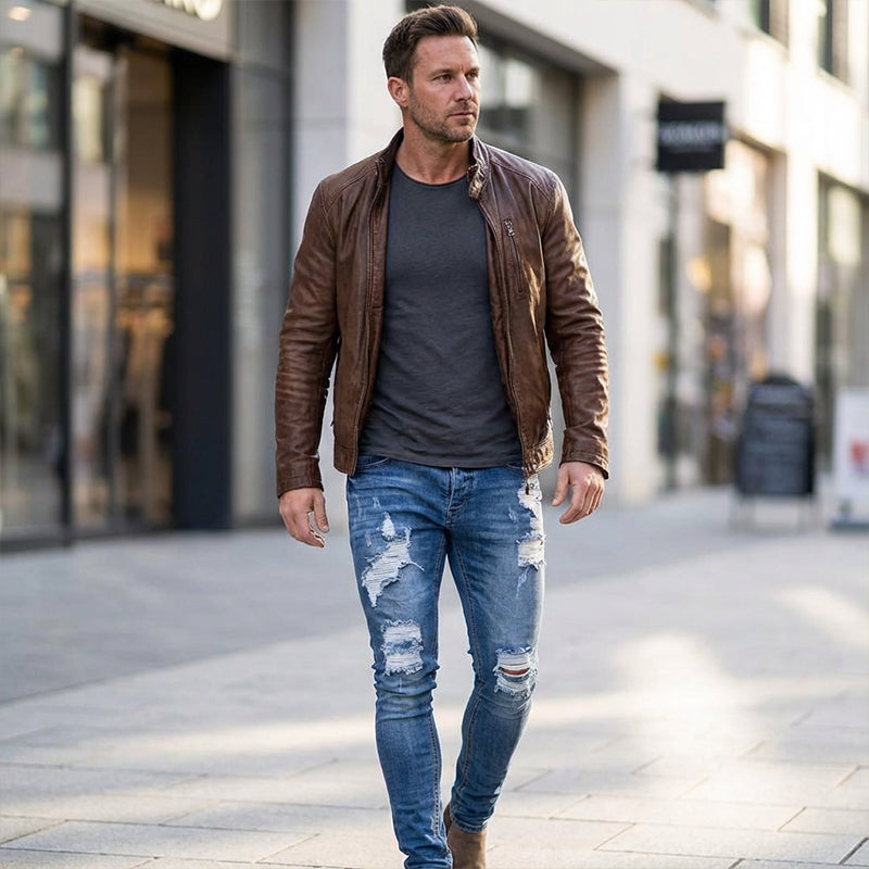 Kuzma - Stylish Distressed Skinny Jeans
