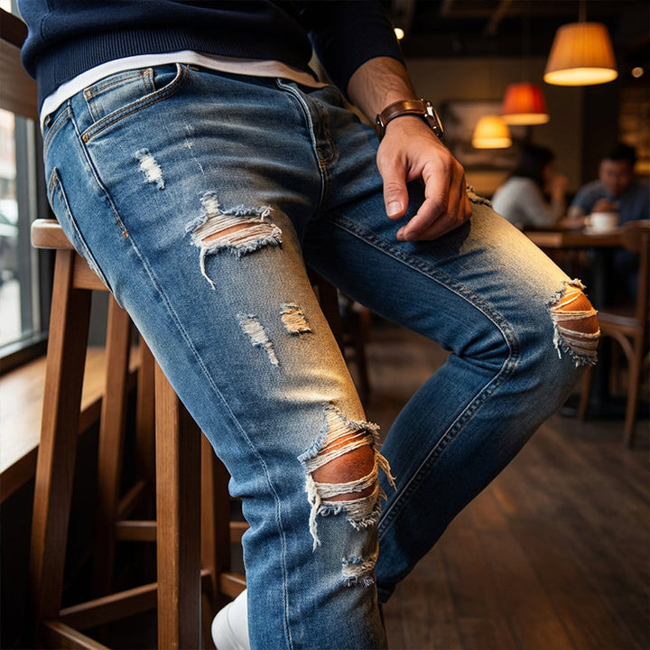Kuzma - Stylish Distressed Skinny Jeans