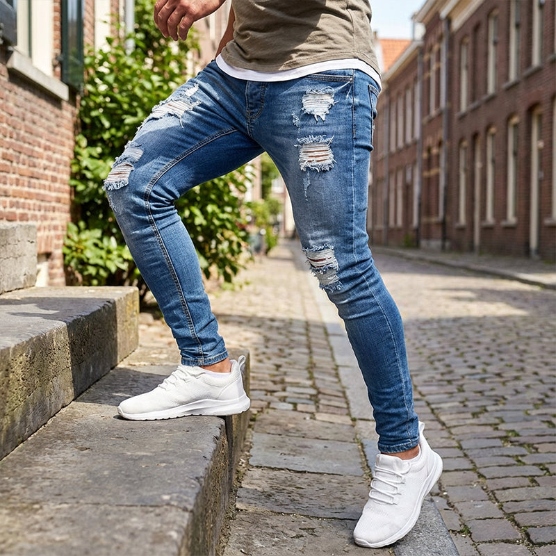 Kuzma - Stylish Distressed Skinny Jeans
