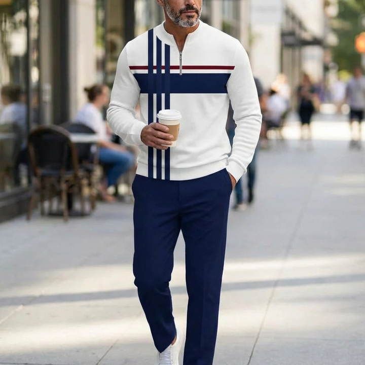 Valter - Graphic Print Tracksuit With Quarter Zip