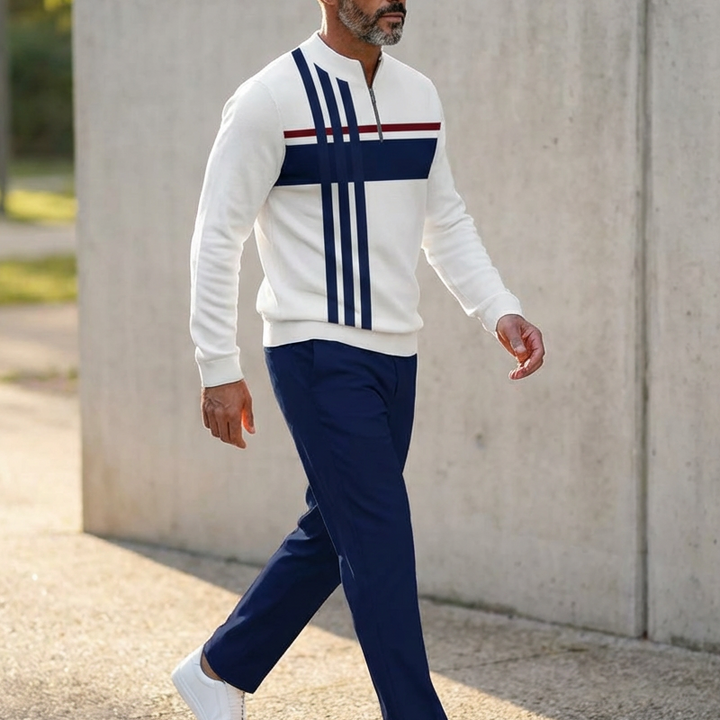 Valter - Graphic Print Tracksuit With Quarter Zip