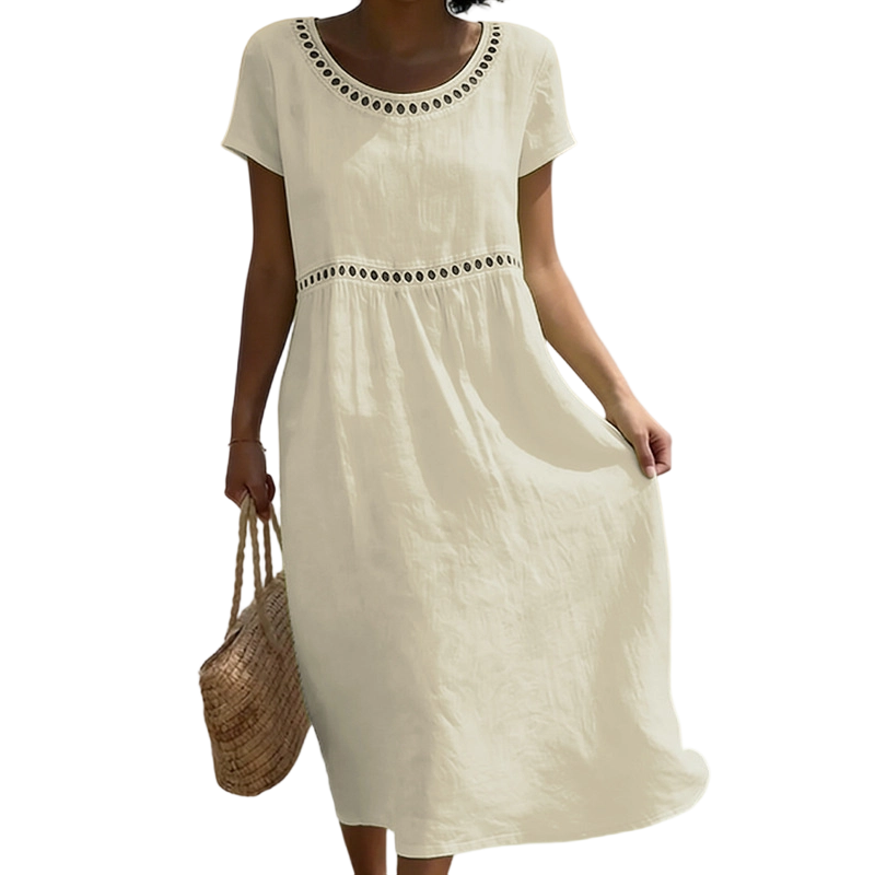 Tarsha - Elegant Linen Midi Dress