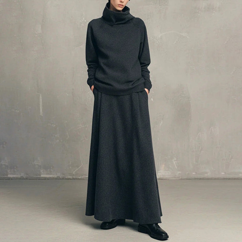 Zanena - Polo Shirt And Maxi Skirt Set