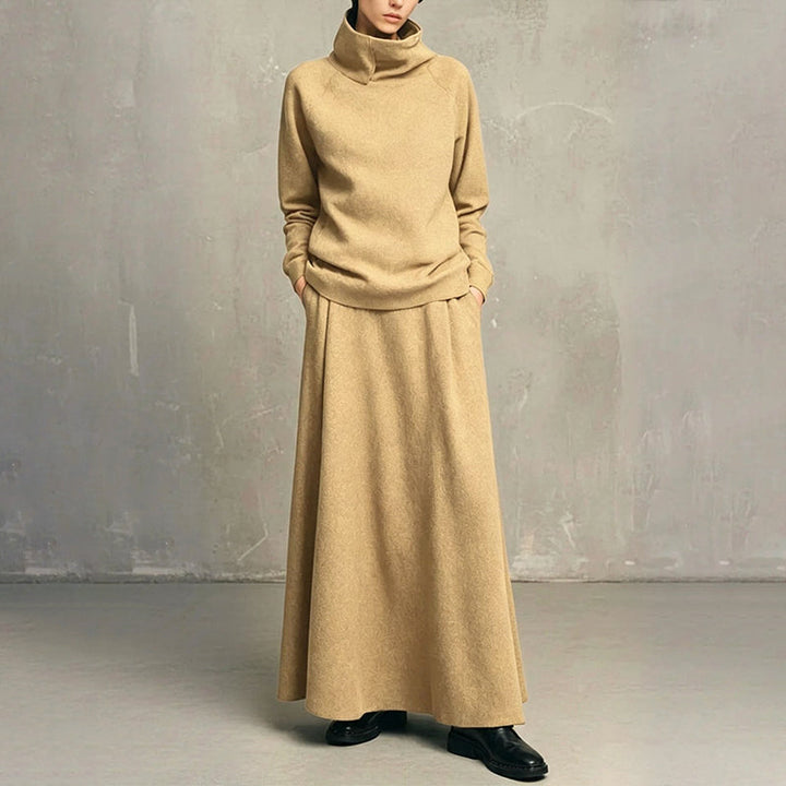 Zanena - Polo Shirt And Maxi Skirt Set