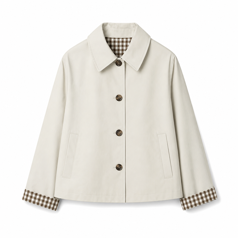 Amaliluza - Single Breasted Long Sleeve Sleeve Coat