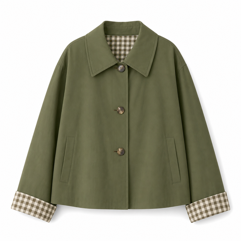 Amaliluza - Single Breasted Long Sleeve Sleeve Coat