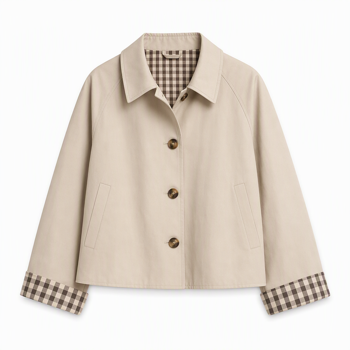 Amaliluza - Single Breasted Long Sleeve Sleeve Coat