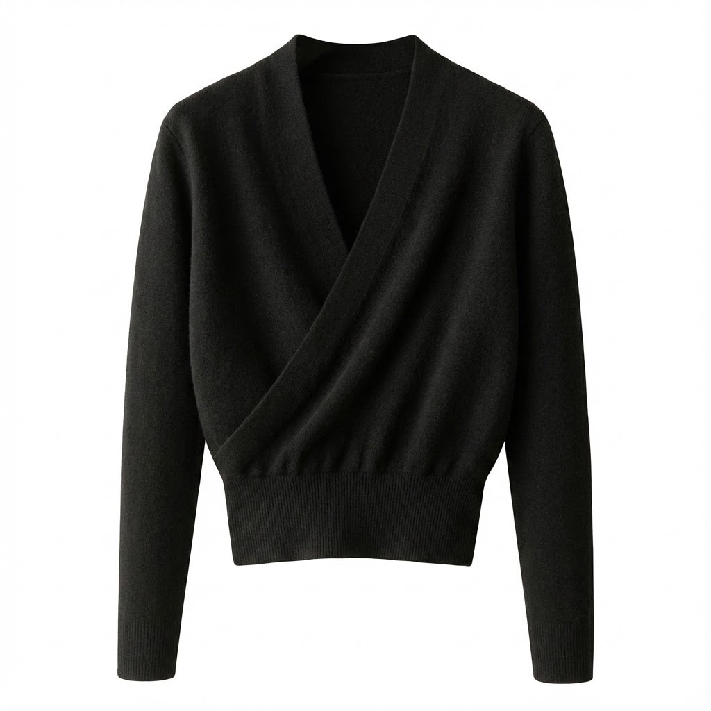 Eeva - Relaxed V-Neck Wrap Sweater