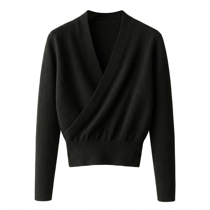 Eeva - Relaxed V-Neck Wrap Sweater