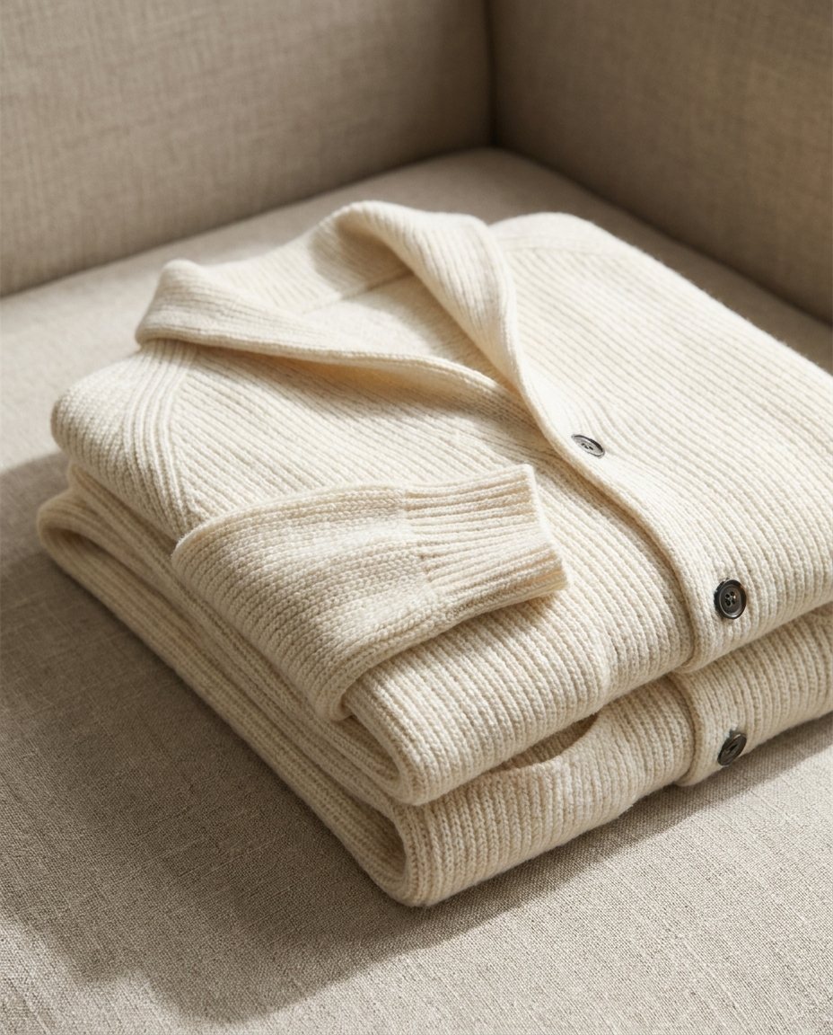 Viktitha - Shawl Collar Button-Up Knit Cardigan