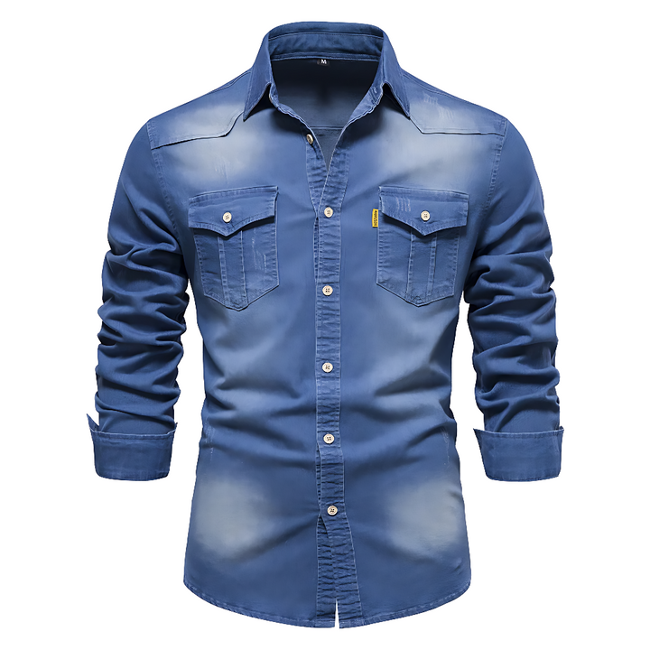 Nathanial - Cotton Denim Shirt