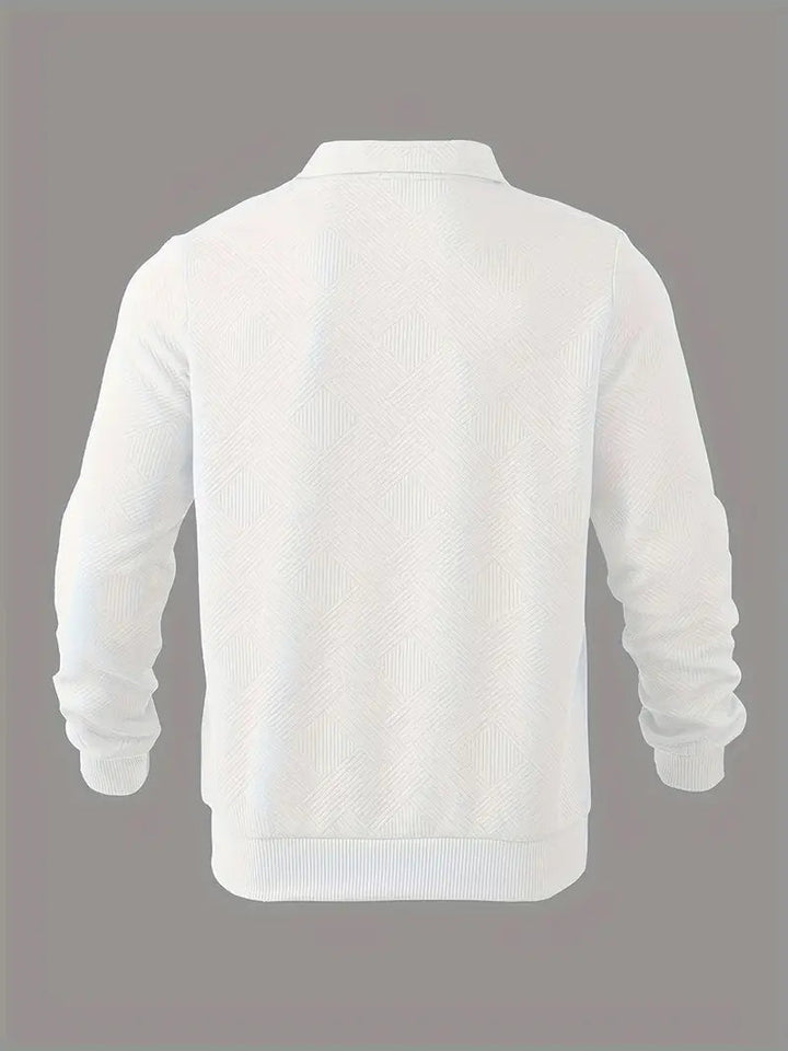 Baldrick - Vintage Sweatshirt with Zipper and Geometric Design