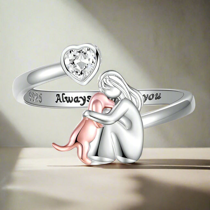 PawRing - Adjustable Silver Dog Ring